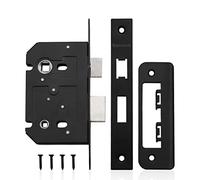 Bwintech 1 PCS Matt Black Bathroom Lock 75mm (3 Inch) for Internal Doors and Bathroom Doors, Reversible Catch