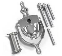 Bwintech 1 Pcs Polished Chrome Zinc Alloy Door Knocker with Door Viewer,Classic Victorian Urn Door Knocker for Front External Door