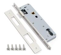 Bwintech 1 Pcs Stainless Steel 9235 Mortice Lock, 92MM Center 35MM Backset Lock Body, Satin Nickel Frame Door Lock for Internal and External Doors