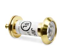 Bwintech 1 Pcs UL Listed Fire Proof Door viewer,Solid Brass 200 Degree,14mm Diameter 35-60mm Length, Polished Brass Finishing,with viewer Cover