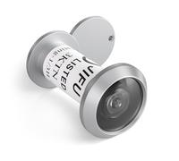 Bwintech 1 Pcs UL Listed Fire Proof Door viewer,Solid Brass 200 Degree,14mm Diameter 35-60mm Length, Matt Chrome Finishing,with viewer Cover