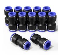 Bwintech 12 Pcs 10mm to 12mm Pneumatic Straight Reducing Push to Connect Adapter Quick Release Reducer Fittings (PG10-12)