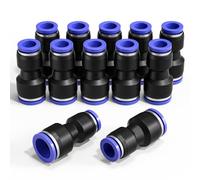 Bwintech 12 Pcs 12mm to 16mm Pneumatic Straight Reducing Push to Connect Adapter Quick Release Reducer Fittings (PG12-16)