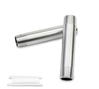 Bwintech 2 Pcs 100MM 3/4" Male × 3/4" Male BSP Thread Stainless Steel 304 Extender Nipple Cast Pipe Fittings