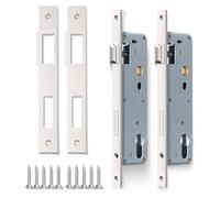 Bwintech 2 Pcs Stainless Steel 9235 Mortice Lock, 92MM Center 35MM Backset Lock Body, Satin Nickel Frame Door Lock for Internal and External Doors