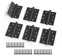 Bwintech 3 Pairs 100 x 75 x 2.7mm (4 inch) Matt Black Brushed Hinge for Fire Door, Steel Fire Rated Internal Door Hinges, Ball Bearing Hinge for Internal Use in Residential and Commercial Buildings