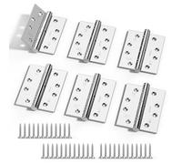 Bwintech 3 Pairs 100 x 75 x 2.7mm (4 inch) Polished Chrome Hinge for Fire Door, Steel Fir Internal Door Hinges, Ball Bearing Hinge for Internal Use in Residential and Commercial Buildings