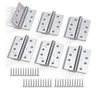 Bwintech 3 Pairs 100 x 75 x 2.7mm (4 inch) Satin Chrome Brushed Steel Hinge for Fire Door, Ball Bearing Hinge for Internal Use in Residential and Commercial Buildings