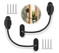 Bwintech 5 Pack Black Keyless Window Restrictor, UPVC Window Security Cable Lock Limits Open Spaces to Keep Kids Safe and Prevent Injury and Theft