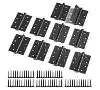 Bwintech 5 Pairs 100 x 75 x 2.7mm (4 inch) Matt Black Brushed Hinge for Fire Door, Steel Fir Internal Door Hinges, Ball Bearing Hinge for Internal Use in Residential and Commercial Buildings