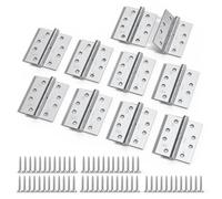 Bwintech 5 Pairs 100 x 75 x 2.7mm (4 inch) Satin Chrome Brushed Steel Hinge for Fire Door, Ball Bearing Hinge for Internal Use in Residential and Commercial Buildings