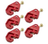 Bwintech 5 Pcs Red Miniature Circuit Breaker Lockout with Screw, Standard Air Switch, for Power Isolation