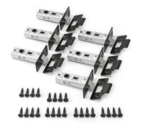 Bwintech 6 Pcs 65mm Steel Black Tubular Latch, Premium Mortice Latch, for Use with Sprung Lever Door Handle