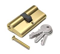 Bwintech 90mm(40/50) Polished Brass Euro Cylinder Lock,Door Barrel Lock,Key/Key with 3 Standard Keys,Anti-Pick,Anti-Bump,Anti Drill,High Security for UPVC,Wooden,Composite Doors