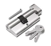 Bwintech 90mm(40/50T) Nickel Euro Cylinder Lock,Door Barrel Lock,Thumbturn Knob with 3 Standard Keys,Anti-Pick,Anti-Bump,Anti Drill,High Security for UPVC,Wooden,Composite Doors