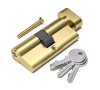 Bwintech 95mm(45/50T) Brass Euro Cylinder Lock,Door Barrel Lock,Thumbturn Knob with 3 Standard Keys,Anti-Pick,Anti-Bump,Anti Drill,High Security for UPVC,Wooden,Composite Doors