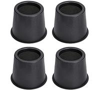 BWKJMY 4 Inch Round Heavy Duty Bed Risers, 4 Pack Furniture riser | Suitable for Sofa, Table,Chair and Bed up to 2200 lbs Under Bed Storage Space(Black)