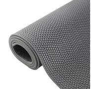 BWKJMY Drainage Non Slip Floor Mat 0.9x3m 5.5mm Thick Commercial Rubber Mat Garage Pools Restaurant Bars Bathroom Patio Outdoor Indoor Splash Matting, Waterproof Carpet Grey Mat