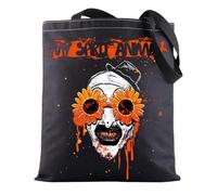 BWKTOP Clown Cosmetic Makeup Bag Fans Gifts Horror Movie Zipper Pouch for Women Girls, Sunflower Glass TG BL, Bag