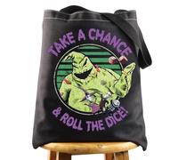 BWKTOP Funny Ghost Tote Bag - Ghost Fans Gift: Take A Chance And Roll The Dice, Take a Chance, 37cm(14.56inch) *32cm(12.59 inch)