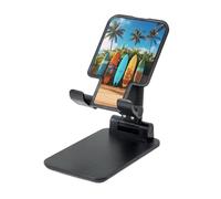 BWLHJKE 360 Rotating Cell Phone Stand, Fully Adjustable Foldable Desktop Phone Holder Cradle Dock, Surf's up Surfboard Mobile Phone Kickstand for Desk, Office, Tablet Stand, Thick Case Friendly