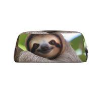 BWLHJKE A Sloth on a Tree Branch Makeup Bag for Women Men Travel Toiletry Bag Aesthetic Purse Pouch Large Pencil Case, Gold, One Size