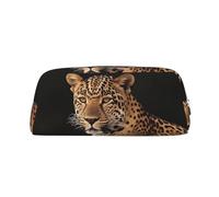 BWLHJKE African Leopard on Rock Makeup Bag for Women Men Travel Toiletry Bag Aesthetic Purse Pouch Large Pencil Case, Silver, One Size