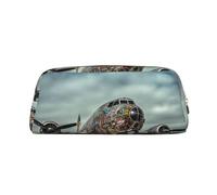 BWLHJKE Airplane Art Makeup Bag for Women Men Travel Toiletry Bag Aesthetic Purse Pouch Large Pencil Case, Gold, One Size