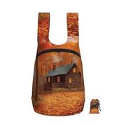 BWLHJKE Autumn Woods Cabin Backpack - Lightweight 16L Foldable Hiking Daypack Packable Back Pack Travel Bag Zipper