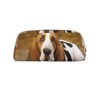 BWLHJKE Basset Hound Makeup Bag for Women Men Travel Toiletry Bag Aesthetic Purse Pouch Large Pencil Case, Gold, One Size