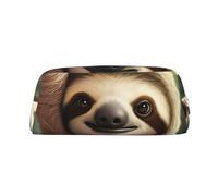 BWLHJKE Cute Sloth Makeup Bag for Women Men Travel Toiletry Bag Aesthetic Purse Pouch Large Pencil Case, Silver, One Size