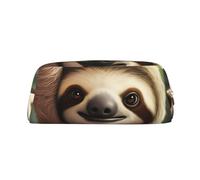 BWLHJKE Cute Sloth Makeup Bag for Women Men Travel Toiletry Bag Aesthetic Purse Pouch Large Pencil Case, Gold, One Size