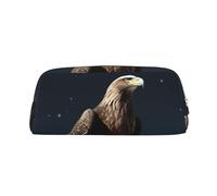 BWLHJKE Eagle under the stars Makeup Bag for Women Men Travel Toiletry Bag Aesthetic Purse Pouch Large Pencil Case, Gold, One Size