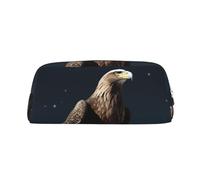 BWLHJKE Eagle under the stars Makeup Bag for Women Men Travel Toiletry Bag Aesthetic Purse Pouch Large Pencil Case, Silver, One Size