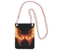 BWLHJKE Fire Angle Wings Crossbody Phone Bag for Women Men Waterproof Mini Cellphone Purse Wallet Small Crossbody Bags with Adjustable Strap Travel Cell Phone Pouch Belt Pouch