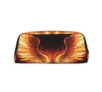 BWLHJKE Fire Angle Wings Makeup Bag for Women Men Travel Toiletry Bag Aesthetic Purse Pouch Large Pencil Case, Gold, One Size