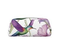 BWLHJKE Hummingbirds Irises Flowers Makeup Bag for Women Men Travel Toiletry Bag Aesthetic Purse Pouch Large Pencil Case, Silver, One Size