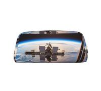 BWLHJKE International Space Station Picture Makeup Bag for Women Men Travel Toiletry Bag Aesthetic Purse Pouch Large Pencil Case, Silver, One Size