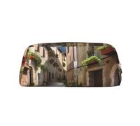 BWLHJKE Italian Town Street Makeup Bag for Women Men Travel Toiletry Bag Aesthetic Purse Pouch Large Pencil Case, Gold, One Size