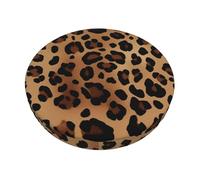 BWLHJKE Leopard Print Stool Covers Round Bar Stool Cushions with Elastic Band Soft Velvet Bar Stool Seat Covers Washable Non Slip Stool Slipcover Chair Cover for 12-14 Inch Chair