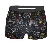 BWLHJKE mathematics and physics Men's Boxer Briefs Soft Breathable Underwear Stretch Moisture-Wicking Trunks Tagless, Black, Medium