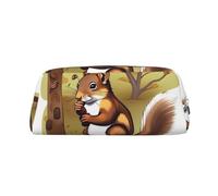 BWLHJKE Nut-eating squirrel Makeup Bag for Women Men Travel Toiletry Bag Aesthetic Purse Pouch Large Pencil Case, Silver, One Size