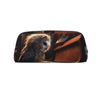 BWLHJKE Owl Plays Piano Makeup Bag for Women Men Travel Toiletry Bag Aesthetic Purse Pouch Large Pencil Case, Silver, One Size