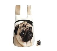 BWLHJKE Pug Dog Backpack - Lightweight 16L Foldable Hiking Daypack Packable Back Pack Travel Bag Zipper