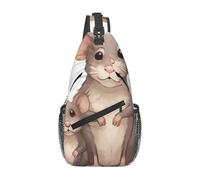 BWLHJKE Rats Cross Chest Bag Diagonally Sling Bag for Men Women Crossbody Shoulder Bag Travel Hiking Daypack, Black, One Size, Sling Backpacks