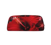 BWLHJKE Red Hibiscus Flowers Makeup Bag for Women Men Travel Toiletry Bag Aesthetic Purse Pouch Large Pencil Case, Silver, One Size