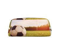 BWLHJKE soccer ball on a field Makeup Bag for Women Men Travel Toiletry Bag Aesthetic Purse Pouch Large Pencil Case, Silver, One Size