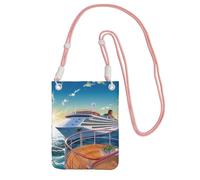 BWLHJKE Summer Sea Cruise Crossbody Phone Bag for Women Men Waterproof Mini Cellphone Purse Wallet Small Crossbody Bags with Adjustable Strap Travel Cell Phone Pouch Belt Pouch