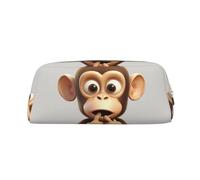 BWLHJKE The Silent Monkey Makeup Bag for Women Men Travel Toiletry Bag Aesthetic Purse Pouch Large Pencil Case, Gold, One Size