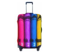 BWLHJKE Travel Luggage Cover for Suitcase Tsa Approved, Washable Elastic Suitcase Protector, colored crayons Suitcase Cover Anti-scratch Baggage Cover Fits 22-24 Inch Luggage Sleeve, Black, L